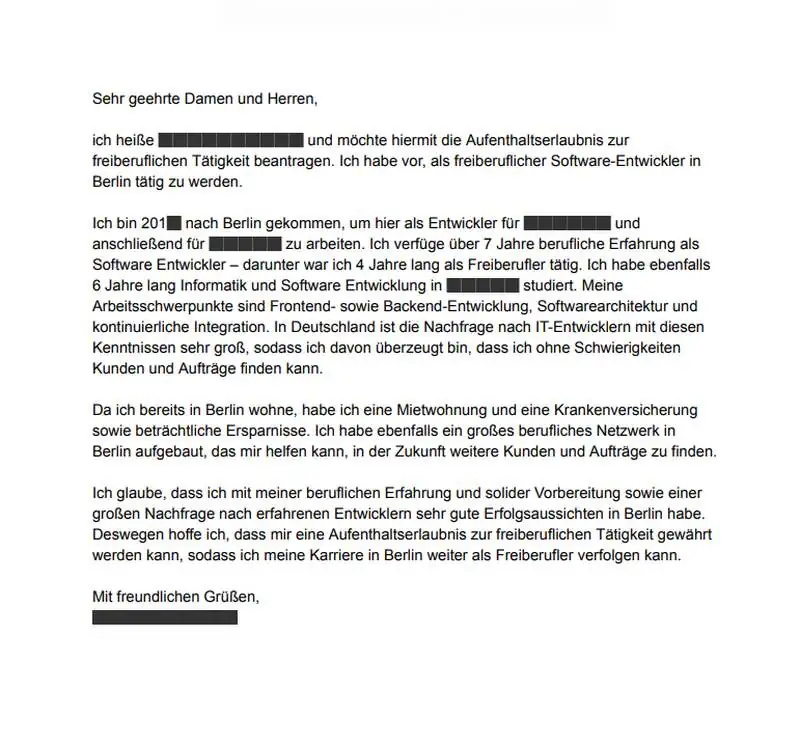 Almanca Avusturya Vize Dilekçe Örneği