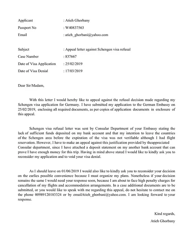 Almanya Öğrenci Vize Reddi İtiraz Dilekçesi Örneği