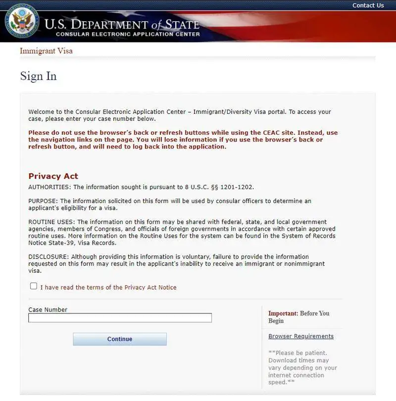 Amerika DS-260 Formu