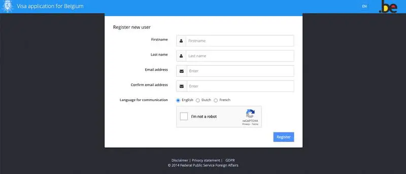 Belçika Vize Başvurusu için Nasıl Hesap Oluşturulur?