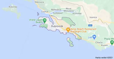 Dubrovnik Hırvatistan'daki Konumu