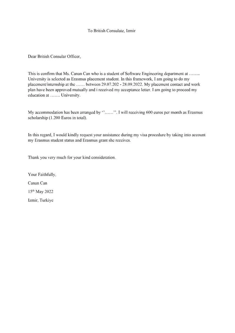 Erasmus Staj Vizesi için Başvuru Dilekçesi Nasıl Yazılır?