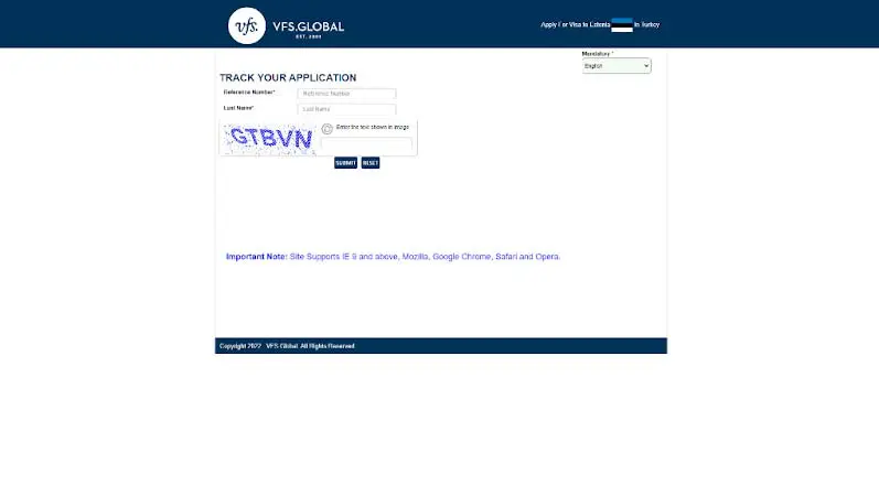 Estonya Vize Takip Sorgulama Ekranı