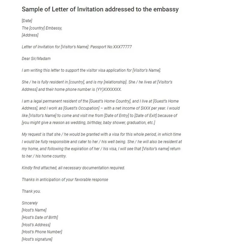 Fransa Akraba Ziyareti Vizesi için Davet Mektubu Nasıl Olmalıdır?