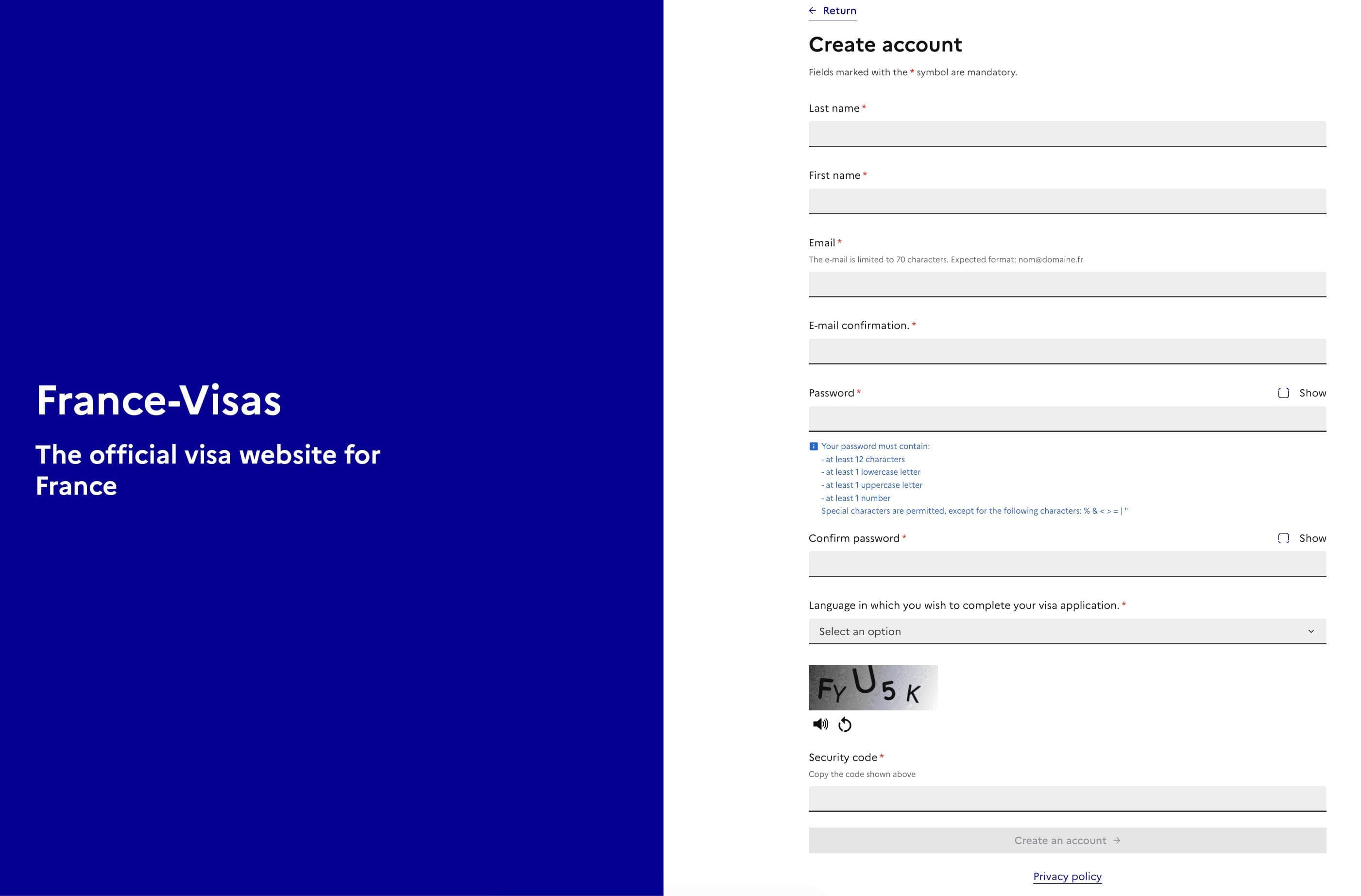 fransa vize başvuru formu