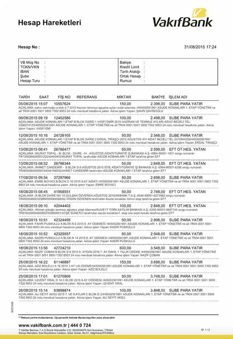 Fransa Vize Başvurusu için Banka Hesap Dökümü Nedir?