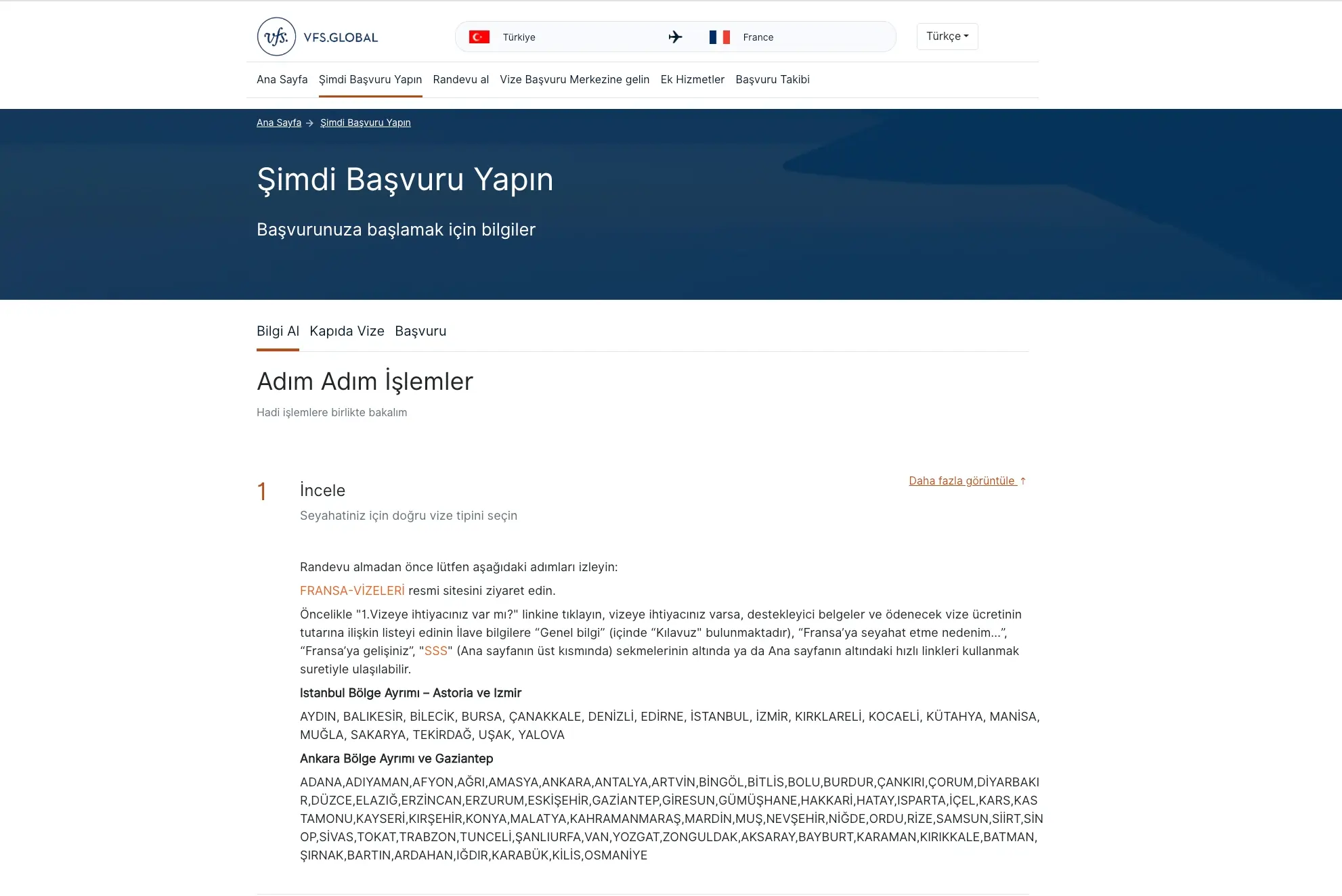 Fransa Vize Türleri