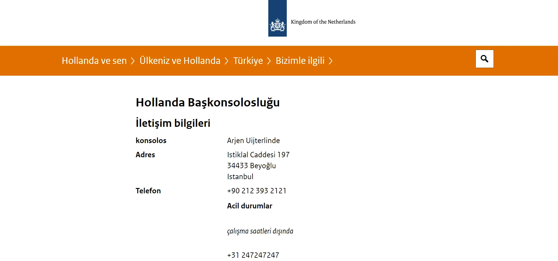 Hollanda Başkonsolosluğu Sitesi