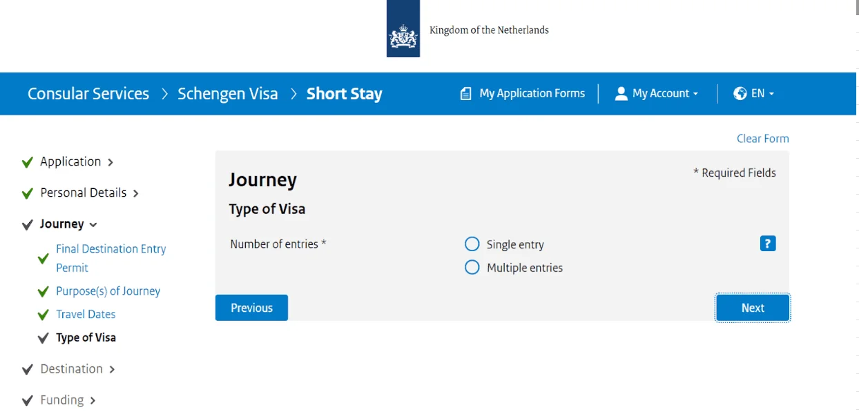 Hollanda Çok Girişli Vize Başvurusu