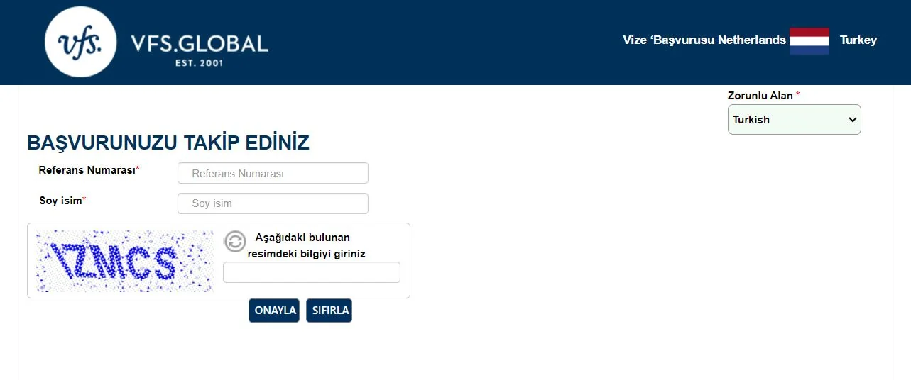 Hollanda'ya Dönüş Vizesi Sorgulama