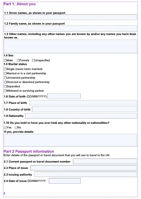 Online İngiltere Vize Başvuru Formu VAF1A Nasıl Doldurulur?