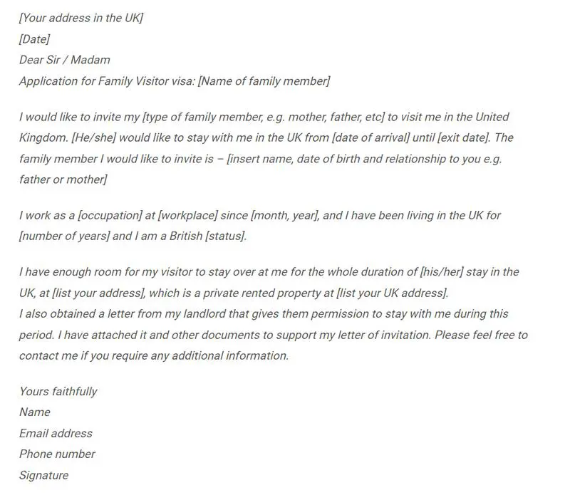 İngiltere Vize Davet Mektubu Hangi Bilgileri İçermelidir?