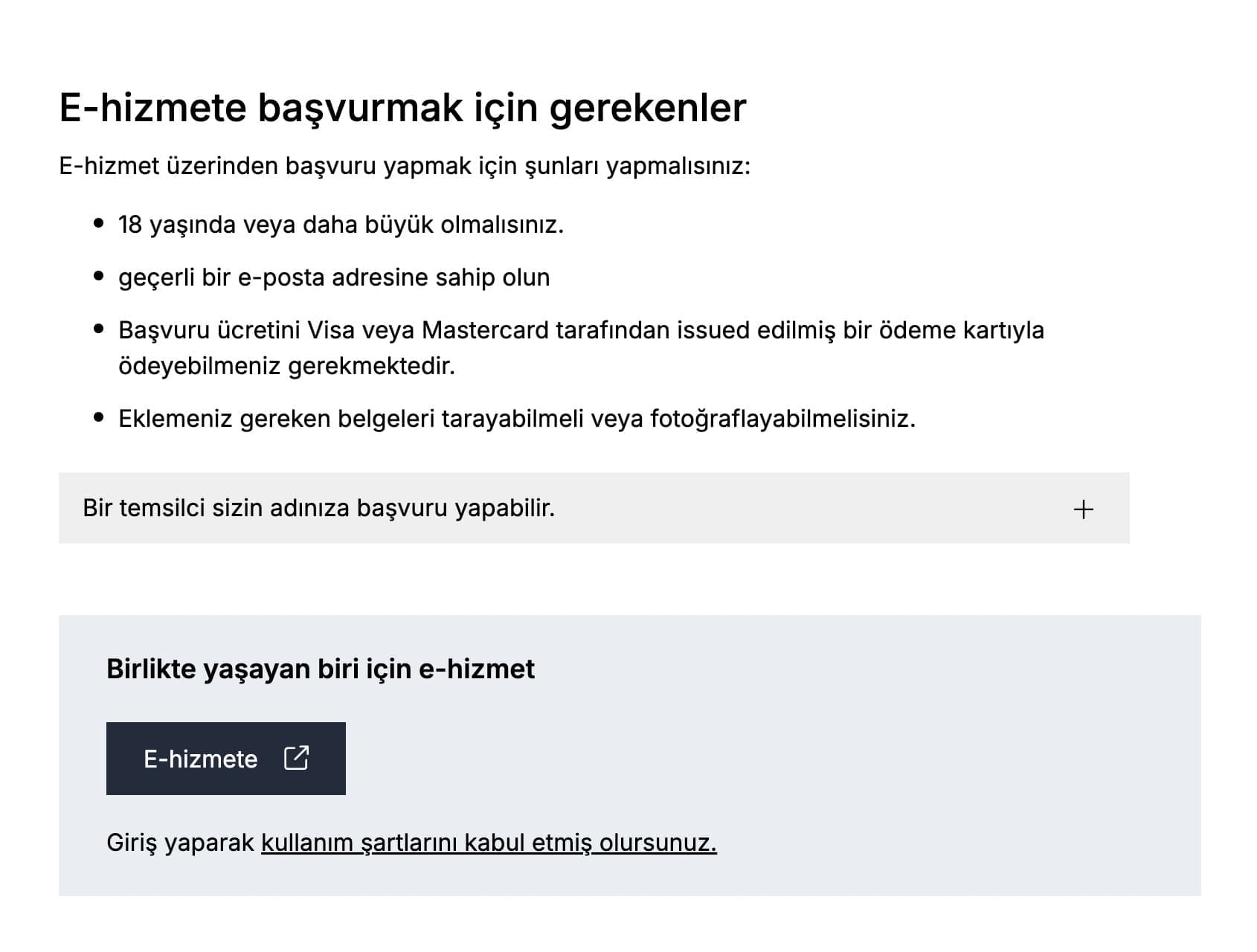 İsveç aile birleşimi vizesi için başvuru formu e-service