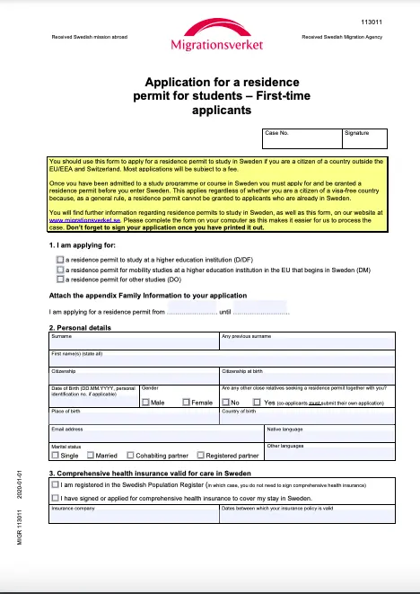 İsveç Erasmus Vize Başvuru Formu Nasıl Doldurulur?