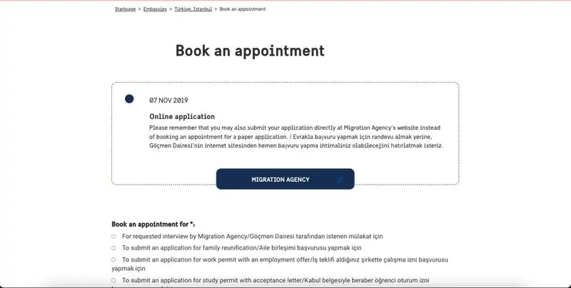 İsveç Erasmus Vizesi Başvurusu için Randevu Nasıl Alınır?