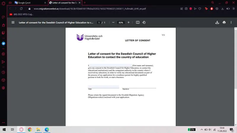 İsveç Mezun Vizesi için Rıza Mektubu Nasıl Hazırlanmalıdır?