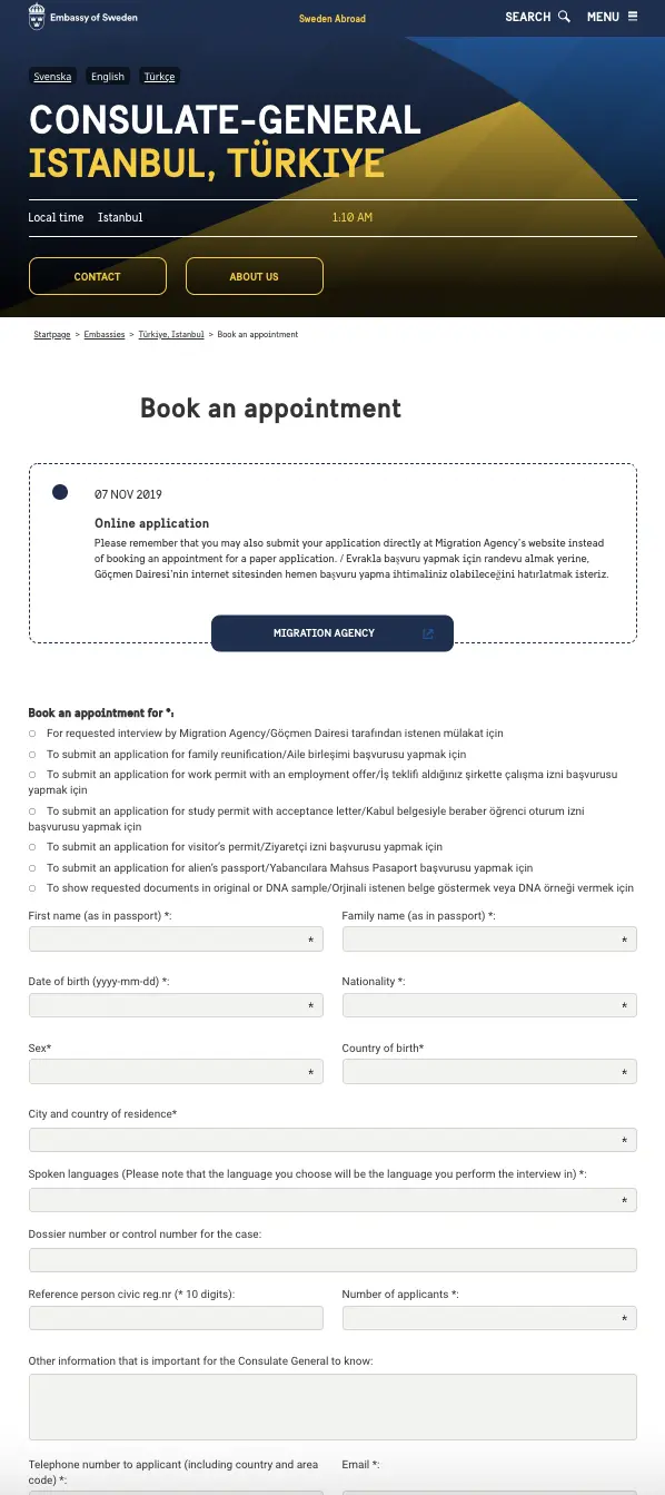 İsveç Sevgili Vizesi Randevusu Nasıl Alınır?