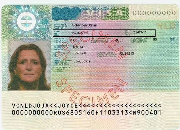 İtalya Schengen Vize Örneği