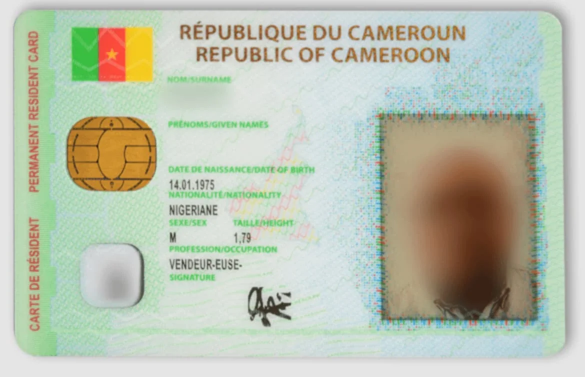 Kamerun kalıcı oturum kartı