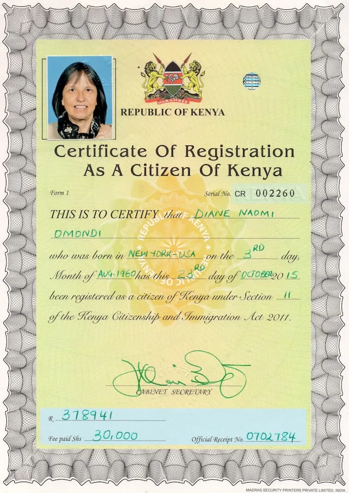 Kenya Vatandaşlık Sertifikası
