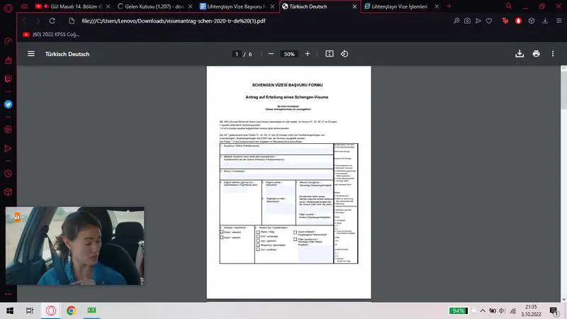 Lihtenştayn Vize Başvuru Formu Örneği
