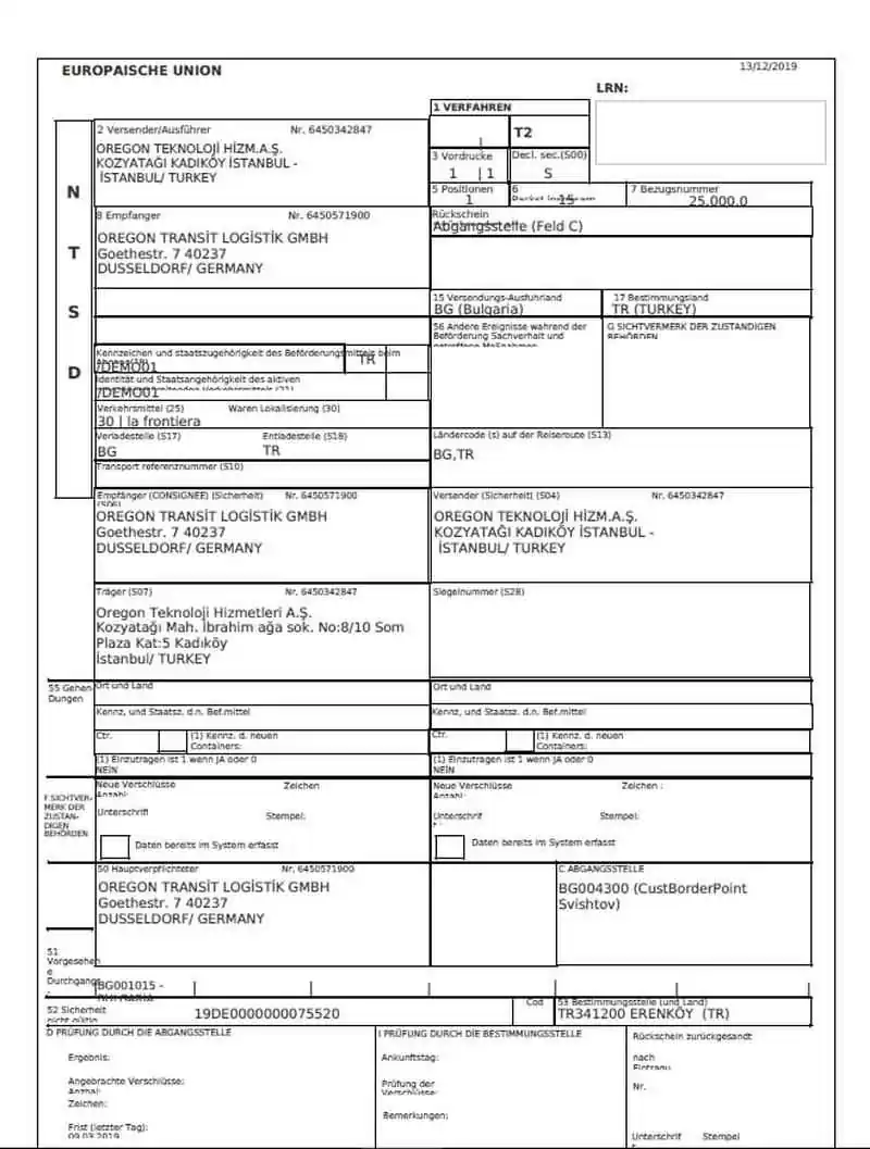 Litvanya Şoför Vizesi İçin Transit Refakat Beyannamesi 2