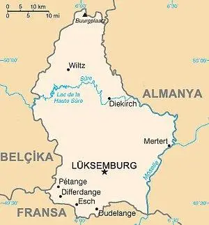 Lüksemburg Haritası