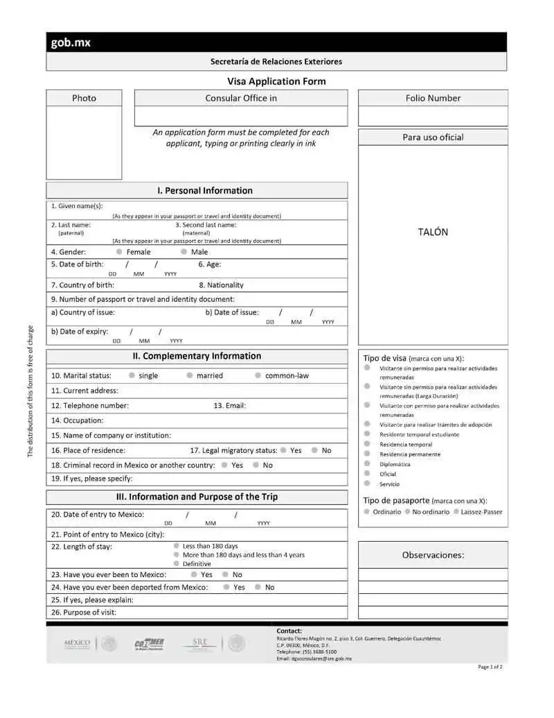 Meksika Ticari Vize Başvuru Formu Nasıl Olmalı?