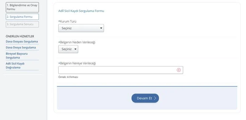 Schengen Vizesi için Adli Sicil Kaydı E-devlet Üzerinden Nasıl Alınır? 2