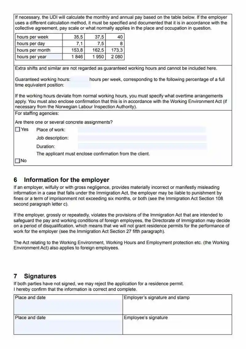 UDI İş Teklifi Formu Örneği 3