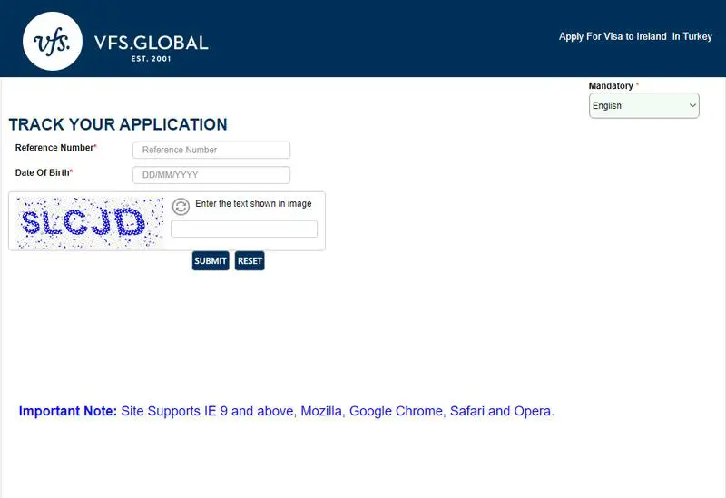 VFS Global Üzerinden İrlanda Vize Takip İşlemi Nasıl Yapılır?