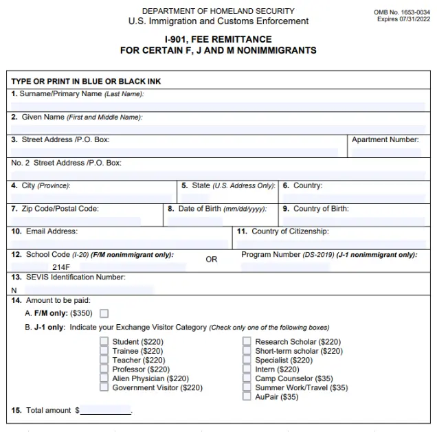 Western Union Üzerinden I-901 Ücreti Ödemesi